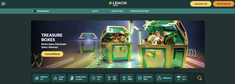 50 Darmowych Spinów Bez Depozytu w Lemon Casino