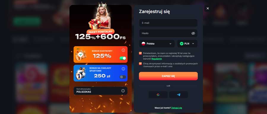 Beef Casino - 100 darmowych spinów bez depozytu